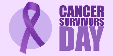 Vector illustration concept of Cancer Survivors Day banner