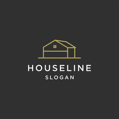Fototapeta premium House line art logo template vector illustration design