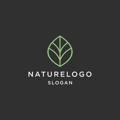 Nature line art logo template vector illustration design