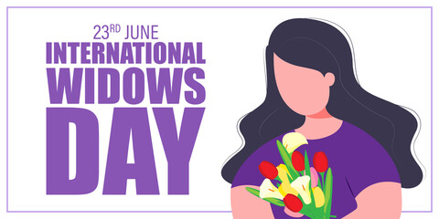 Obraz premium Vector illustration for International Widows Day banner