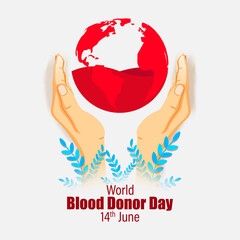 Vector illustration concept of World Blood Donor Day banner