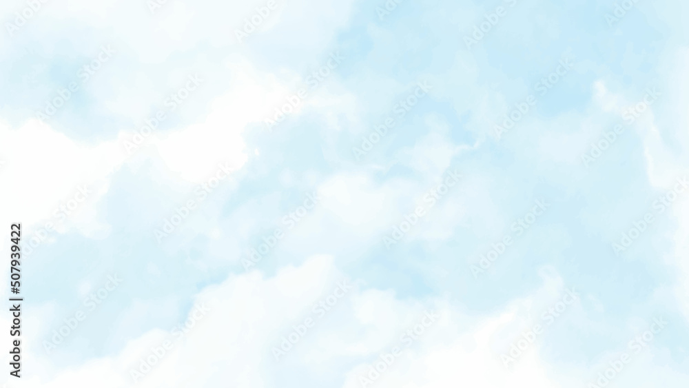 Canvas Prints blue sky with white cloud. hand-drawn sky graphic design web page material background computer drawi
