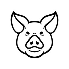 Fototapeta premium pig head logo