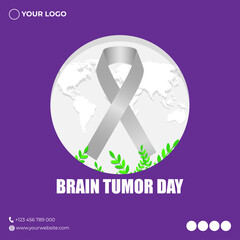 Vector illustration concept of World Brain Tumor Day banner