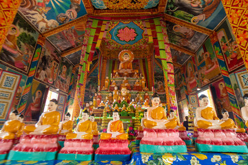 The main hall of Khmer Bung Coc pagoda in Soc Trang, Vietnam