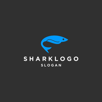 Shark logo template vector illustration design