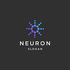 Fototapeta premium Neuron logo template vector illustration design