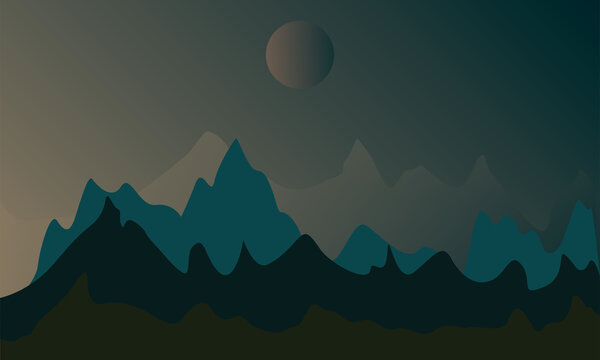 abstract mountains vector ,background for banner and wall decoration
