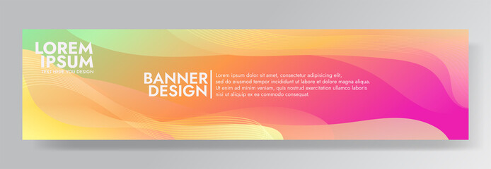 Obraz premium Abstract Colorful liquid Banner Template. Modern background design. gradient color. Dynamic Waves. Fluid shapes composition. Fit banners