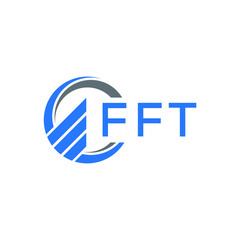 Obraz premium FFT technology letter logo design on white background. FFT creative initials technology letter logo concept. FFT technology letter design.