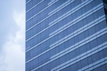 Blue building modern business