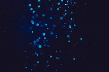Vintage blue bokeh created by neon lights