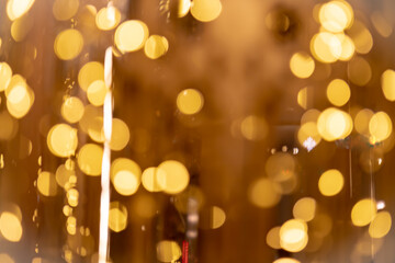 Fototapeta premium Abstract gold bokeh from light