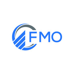 FMO technology letter logo design on white  background. FMO creative initials technology letter logo concept. FMO technology letter design.

