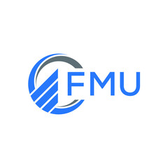 FMU technology letter logo design on white  background. FMU creative initials technology letter logo concept. FMU technology letter design.

