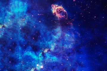 Beautiful blue galaxy. Elements of this image furnished by NASA