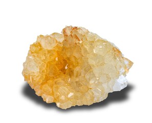 mineral calcite stone isolated on white