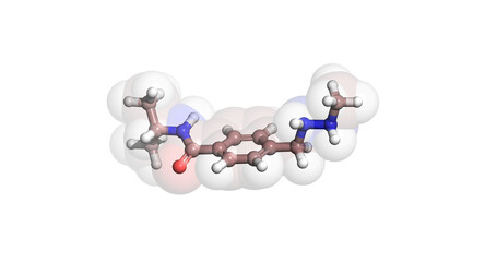 Ruxolitinib, anticancer drug, 3D molecule