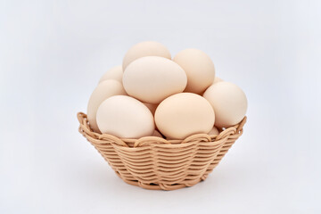 A basket full of eggs