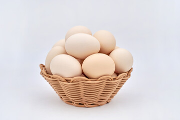 A basket full of eggs