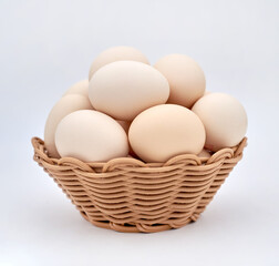 A basket full of eggs