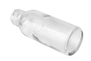 glass bottle isolated on white background