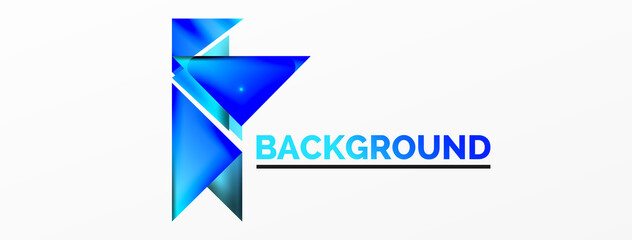 Dynamic 3d geometric abstract background. Triangles and other simple forms composition. Vector Illustration For Wallpaper, Banner, Background, Card, Book Illustration, landing page