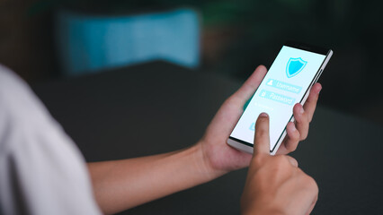 Mobile phones in women's hands.