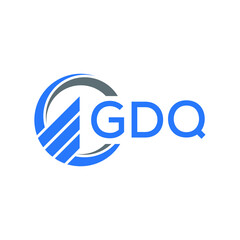 Fototapeta premium GDQ Flat accounting logo design on white background. GDQ creative initials Growth graph letter logo concept. GDQ business finance logo design.