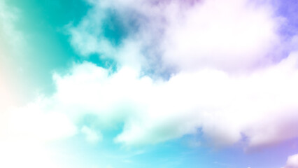 Cloudscape sky in pastel sweet colored soft style for backgrounds.