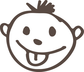 Obraz premium Hand drawn people icon sign symbol design