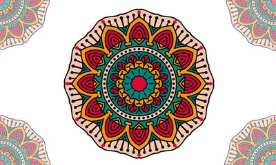 Mandala pattern Islamic background ethnic style