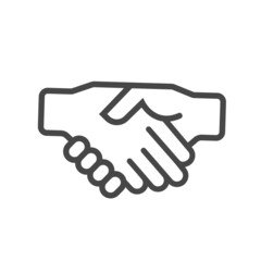 Simple handshake icon vector illustration