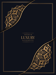 luxury mandala background for wedding invitation card
