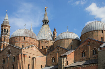 Exterior view of the immense Basilica del Santo Antonio of Padua in the Veneto Region in Northern...