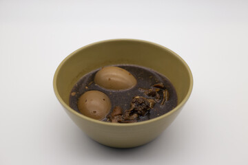 Stewed Eggs,Egg and Pork in Sweet Brown Sauce,Include Clipping Path.