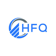 HFQ Flat accounting logo design on white  background. HFQ creative initials Growth graph letter logo concept. HFQ business finance logo design.