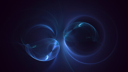 3D rendering abstract multicolor fractal light background