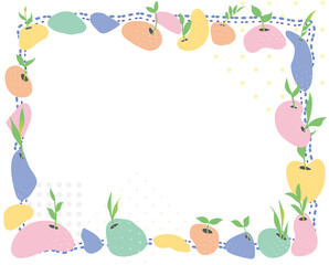 frame with abstract vase and sprout