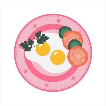 Breakfast cooking icons flat design. Food vector illustration design