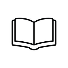 Blank book icon vector graphic illustration