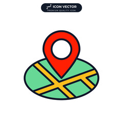 gps tracking icon symbol template for graphic and web design collection logo vector illustration