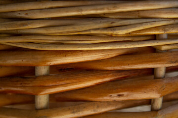 structure wicker basket closeup , photo background