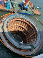 橋梁の橋げた土木工事