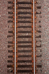 Train tracks view from the top