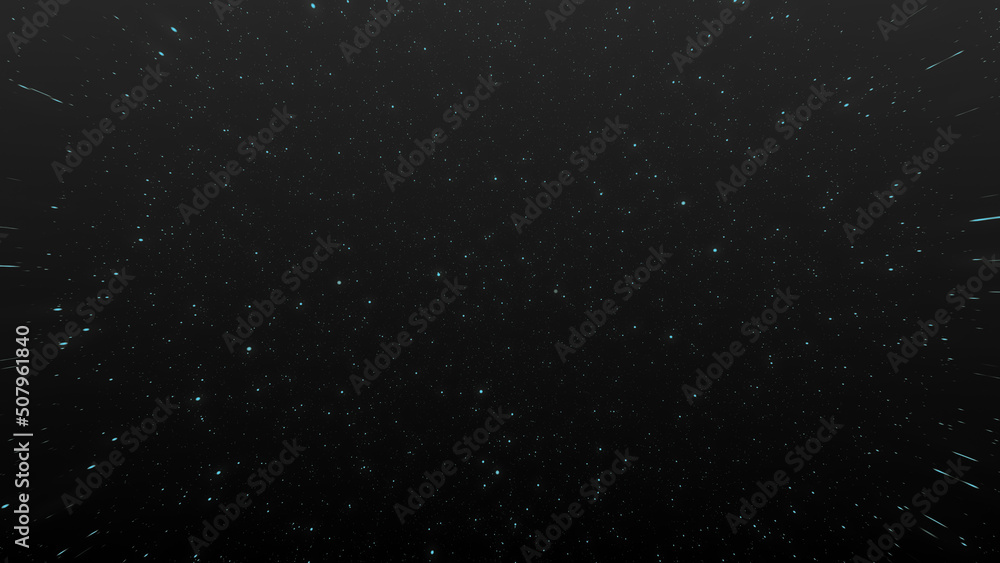 Wall mural blue star in space particle background