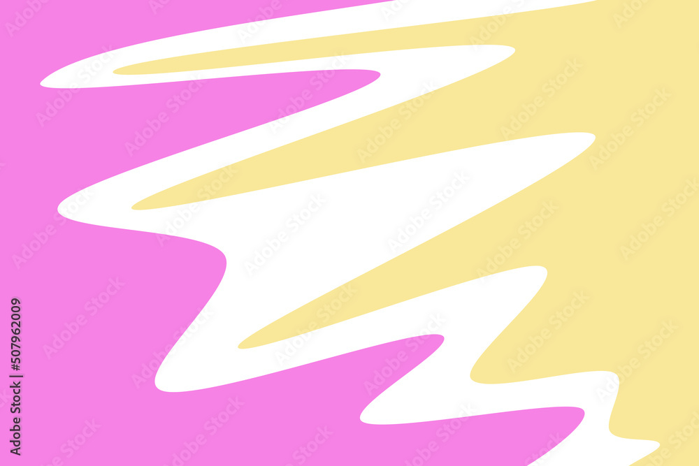 Poster simple background with cute wavy line pattern