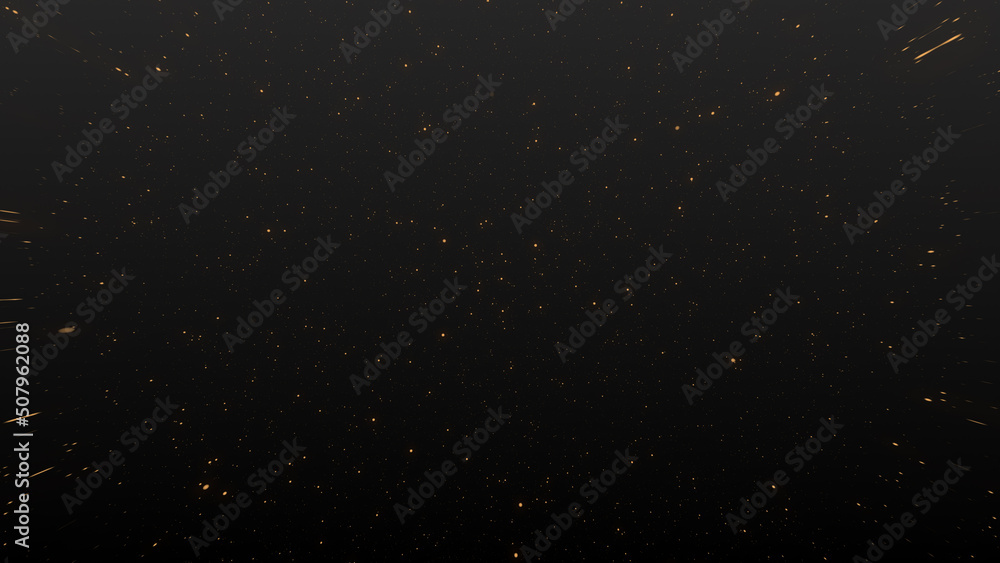 Canvas Prints golden star in space particle background
