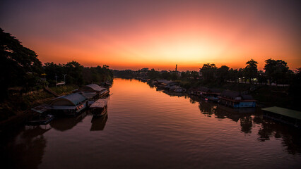 abstract background view of the colorful twilight sky.In the evening, the colorful changes (pink,...