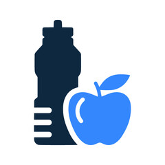 Diet, drink, healthy food icon. Simple editable vector design isolated on a white background.